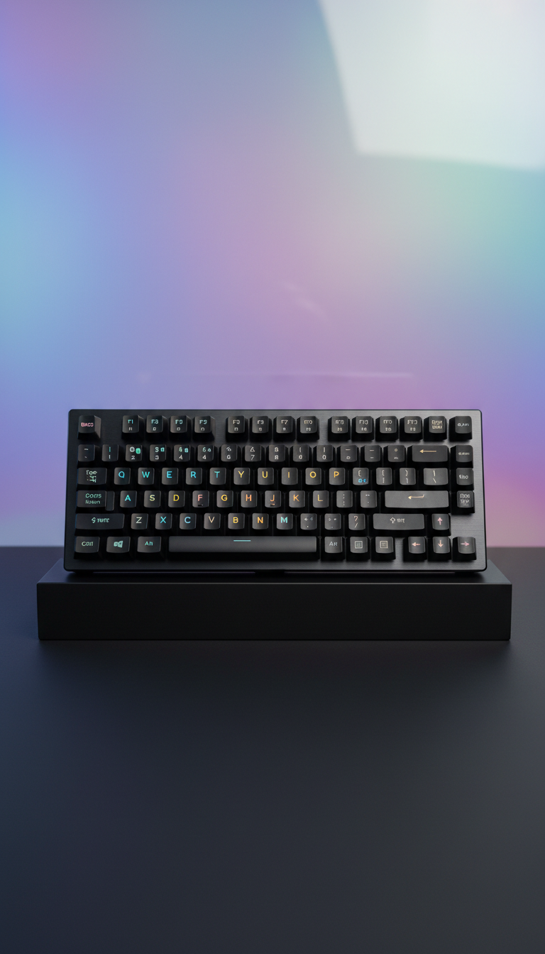 Gaming Mechanical Keyboard With Holographic Keycaps