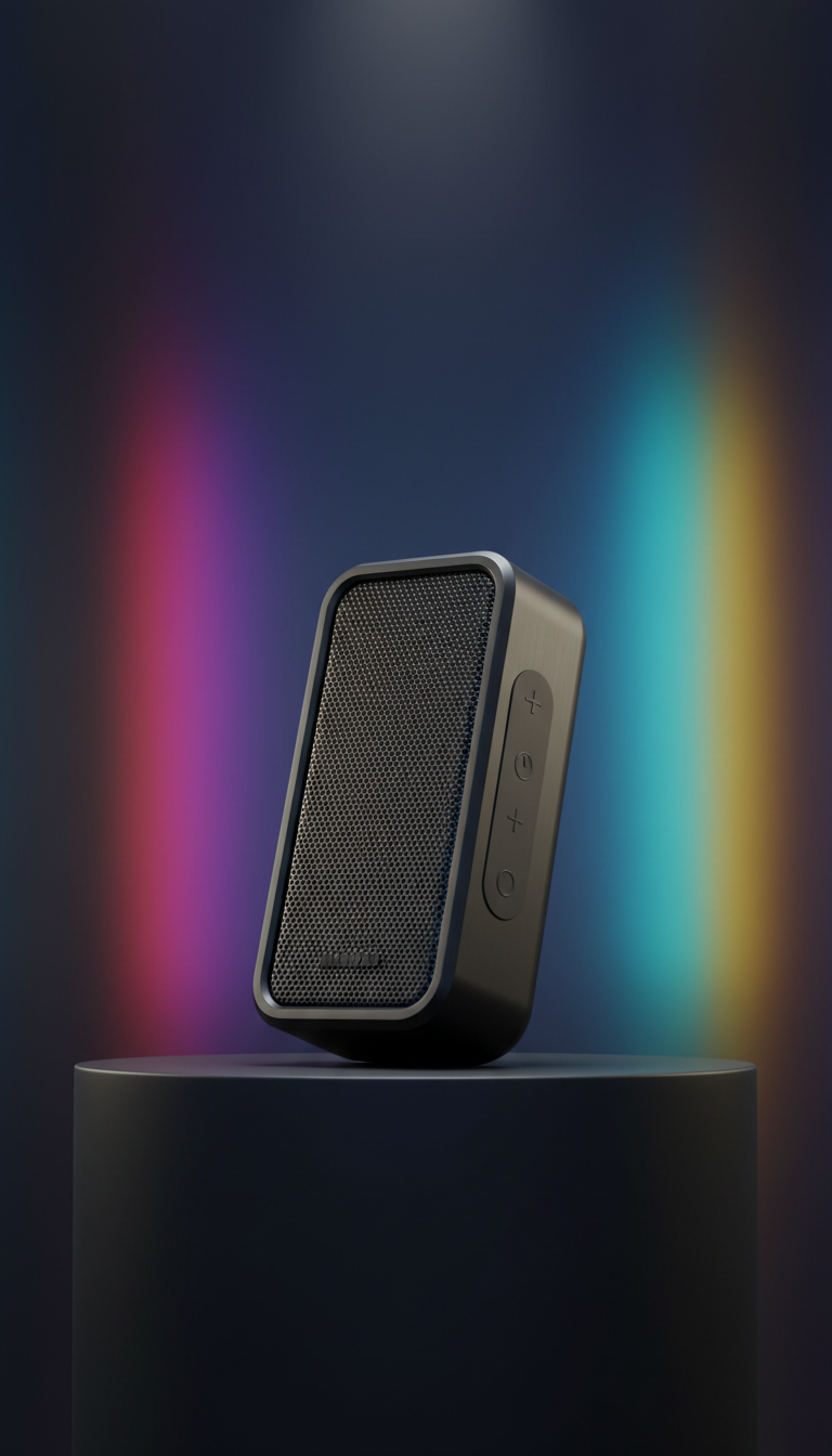 Prism Glow Portable Bluetooth Speaker with RGB LED Light Show